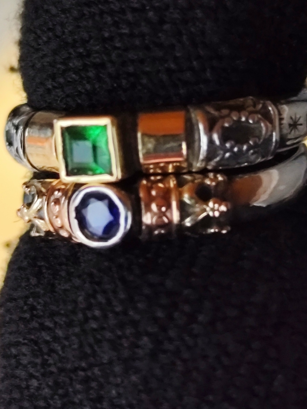 14k Gold and sterling silver stackable rings